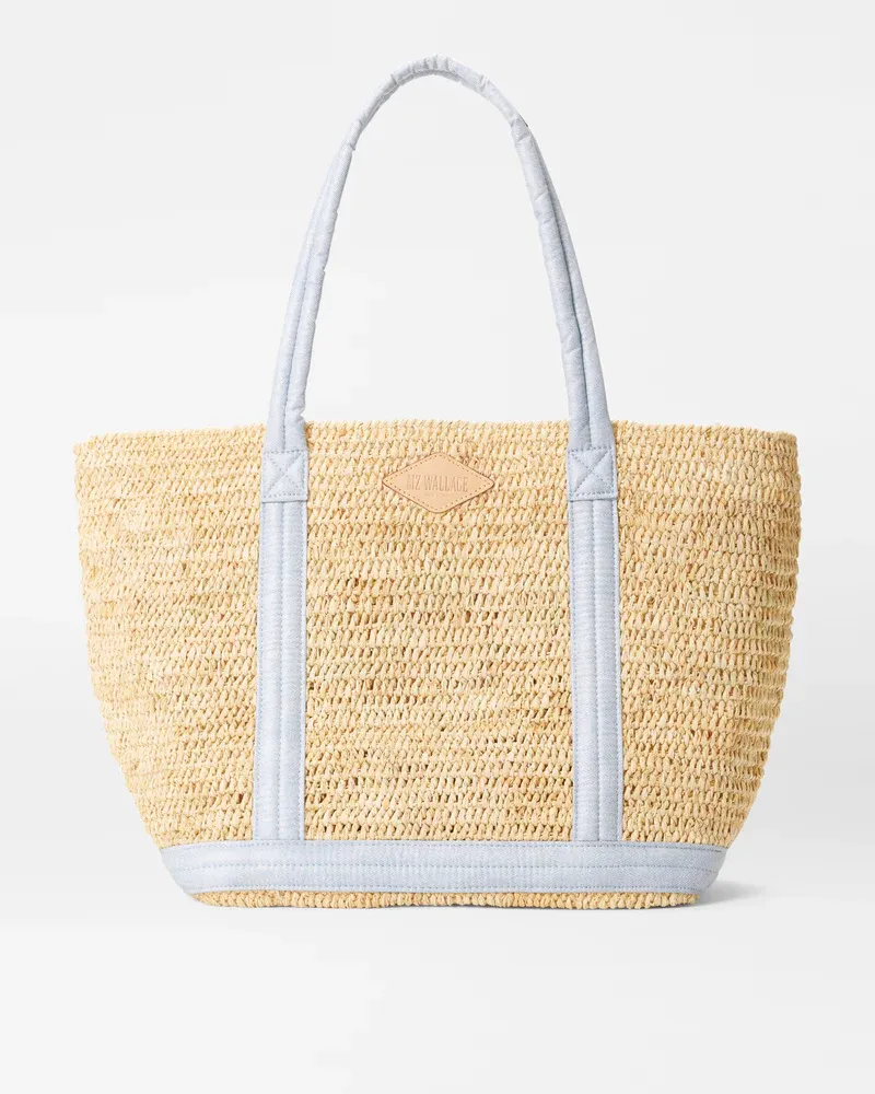 Medium Raffia Tote | Chambray