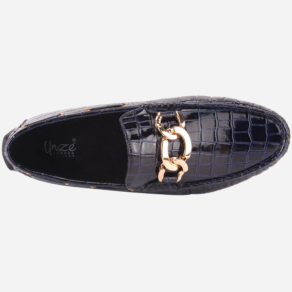 MEN "GAEL" SLIP ON RUBBER SOLE MOCCASINS