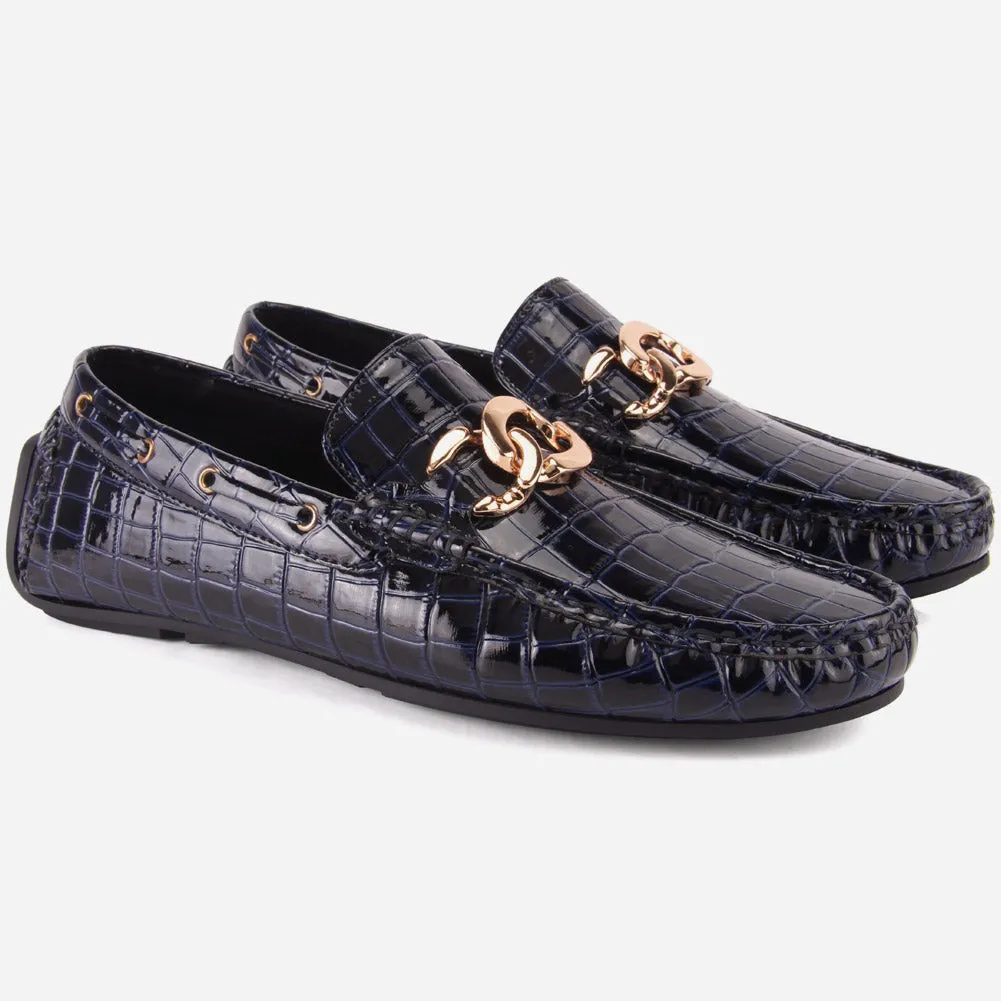 MEN "GAEL" SLIP ON RUBBER SOLE MOCCASINS