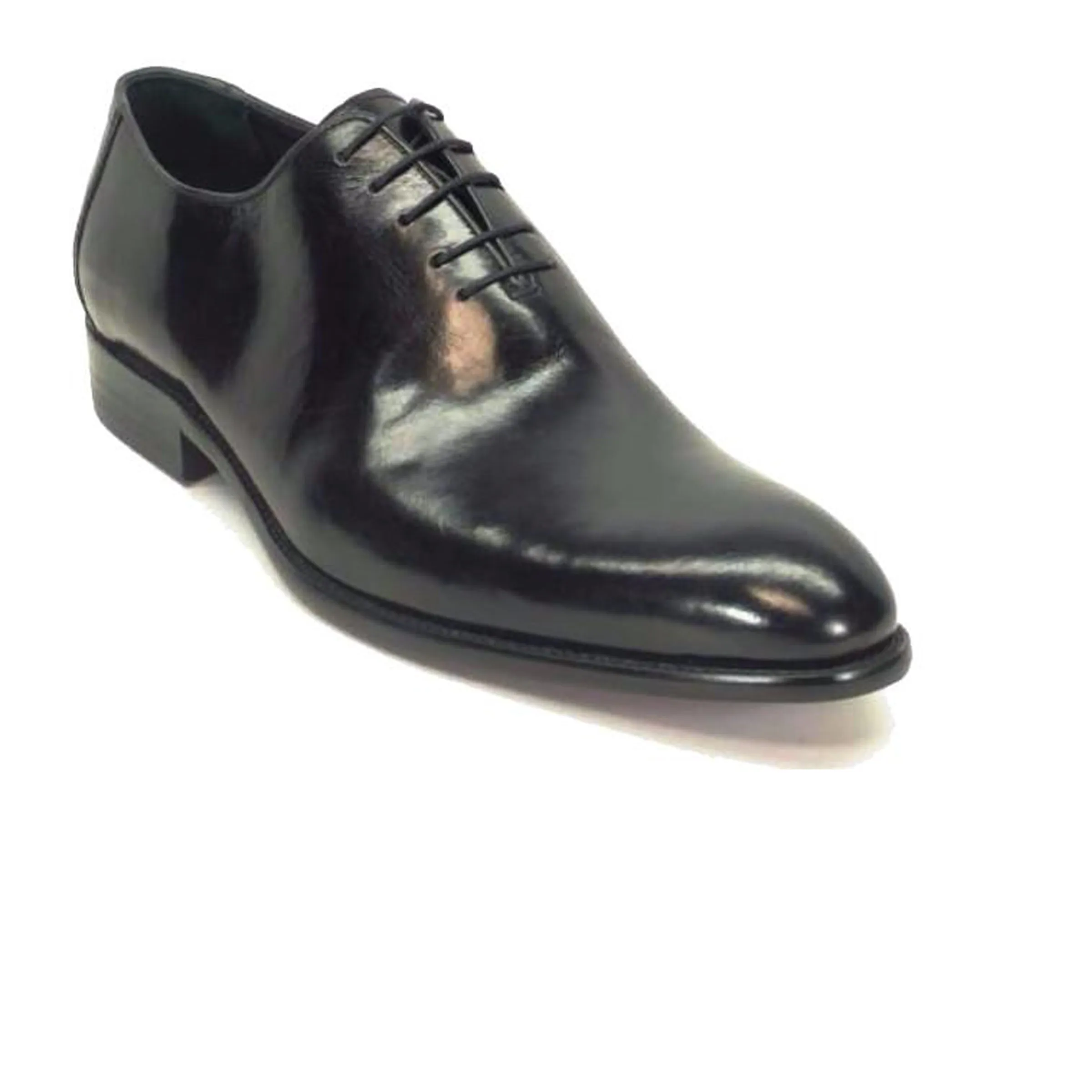 Mens Carrucci Hand Painted Oxford Lace Up Dress Shoe in Charcoal Grey