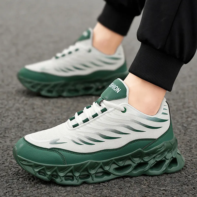 Men's Chunky Lace-Up Sneakers: Daddy Style and Sports Performance