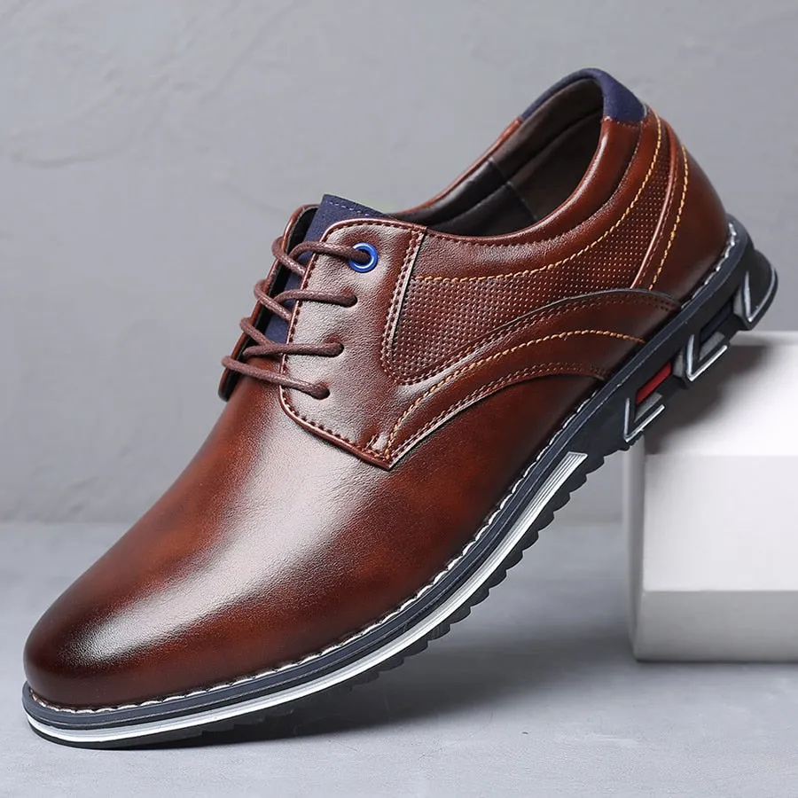 Men's Elegant Leather Oxford Dress Shoes