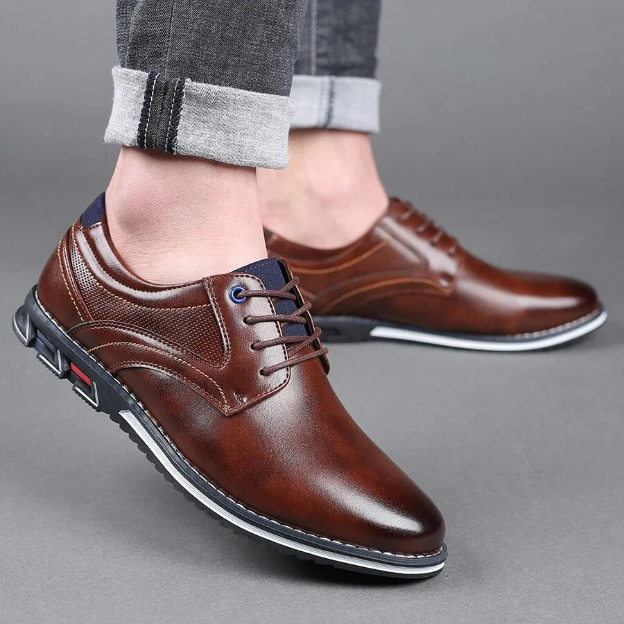 Men's Elegant Leather Oxford Dress Shoes