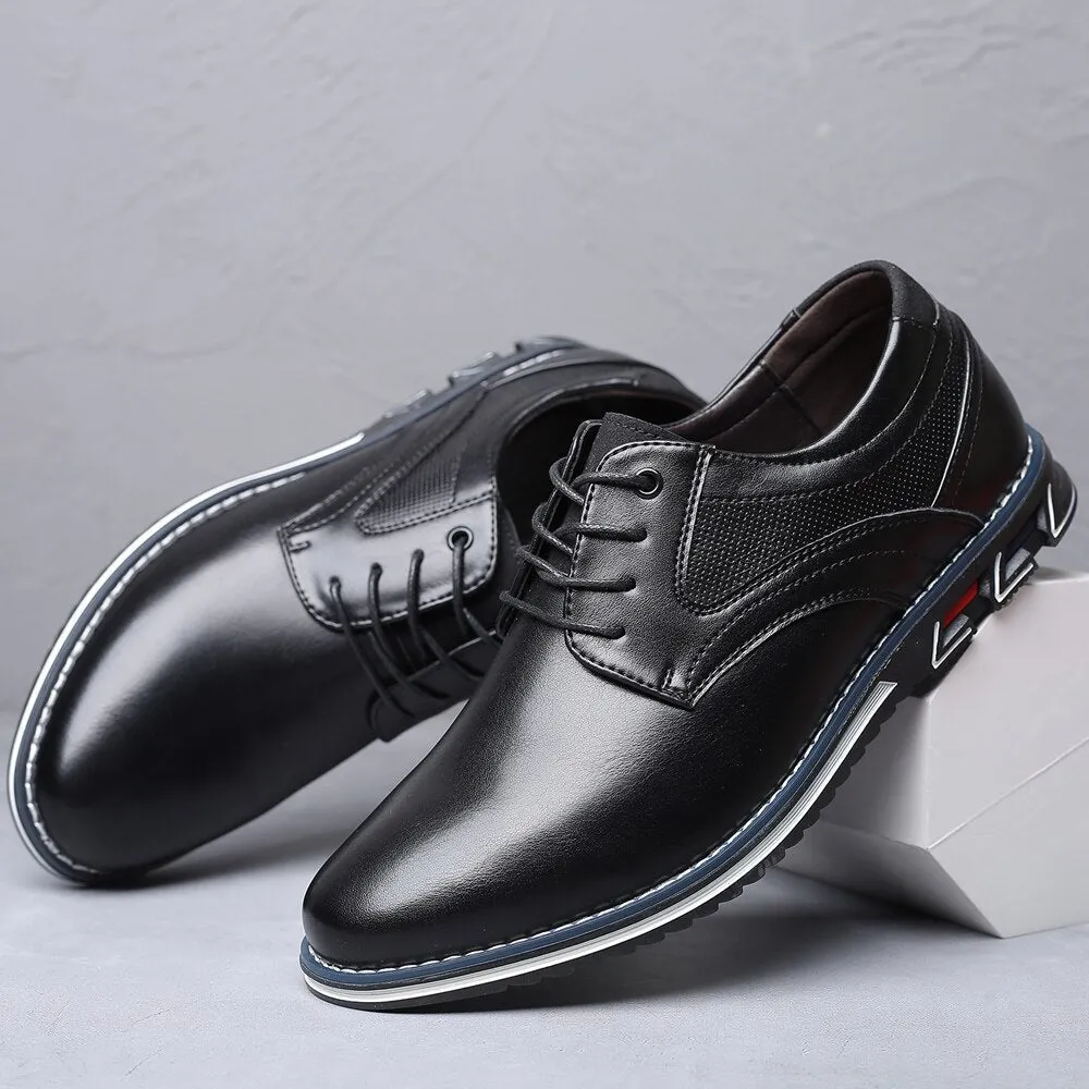 Men's Elegant Leather Oxford Dress Shoes