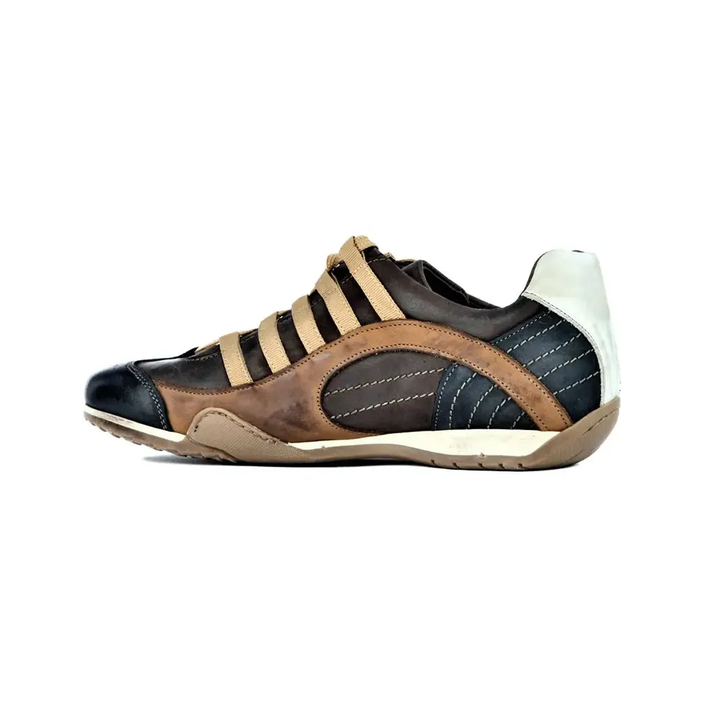Men's GrandPrix Sneaker in Designo Marron (Medium and Dark Brown)