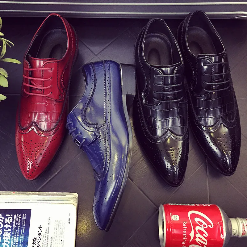 Men's Leather Business Pointed Dress Shoes