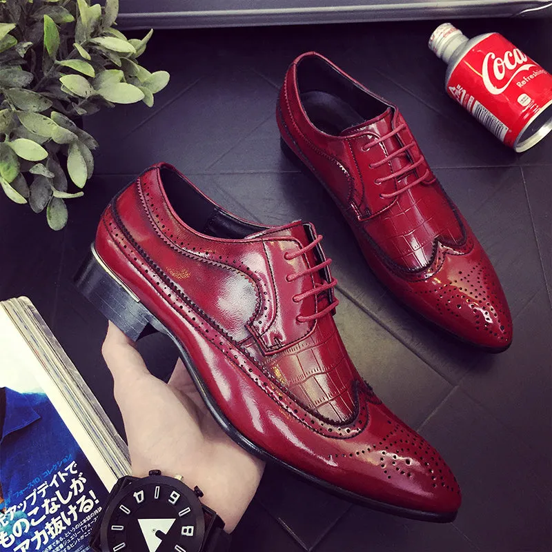 Men's Leather Business Pointed Dress Shoes