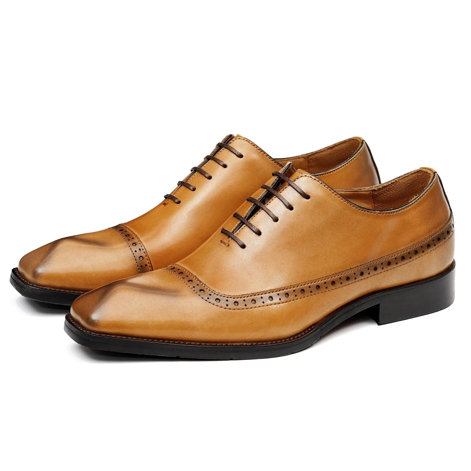 Men's Leather Shoes Genuine Leather England Style Brogue Business Formal Wear Oxford Shoes men shoe68878