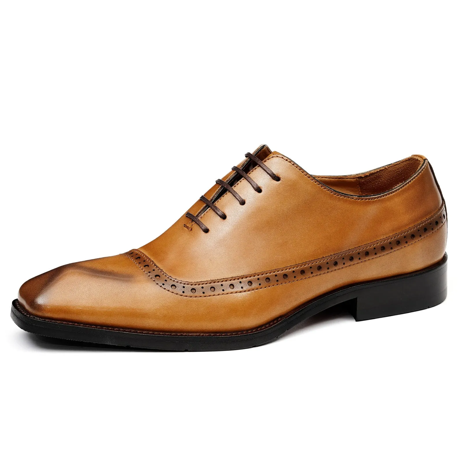 Men's Leather Shoes Genuine Leather England Style Brogue Business Formal Wear Oxford Shoes men shoe68878