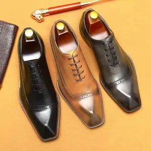 Men's Leather Shoes Genuine Leather England Style Brogue Business Formal Wear Oxford Shoes men shoe68878