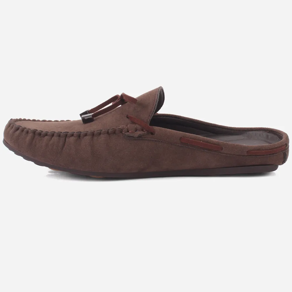 Mens "FISTMAR" Backless Slip-ons Suede Moccasins