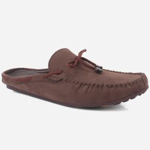Mens "FISTMAR" Backless Slip-ons Suede Moccasins