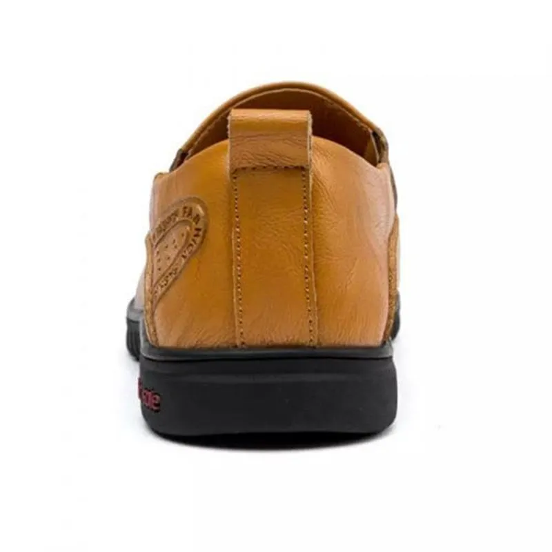 Men's Solid Color Business Cowskin Casual Driving Shoes