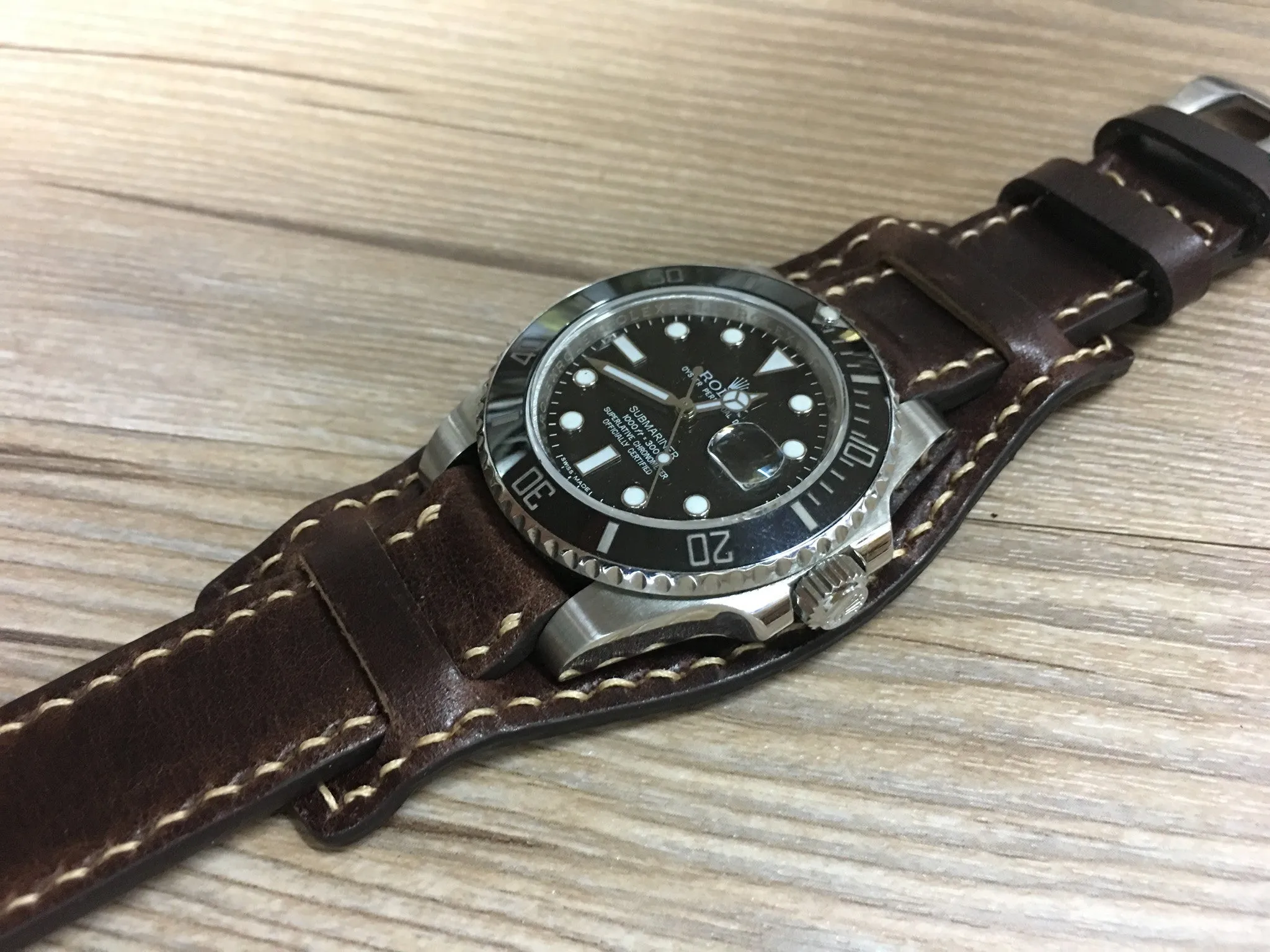 Mens Wristwatch Band, Dark Brown Leather Watch Straps 20mm, Leather Bund Straps 19mm, Dark Brown Watch Strap, 19mm Watch band, Omega