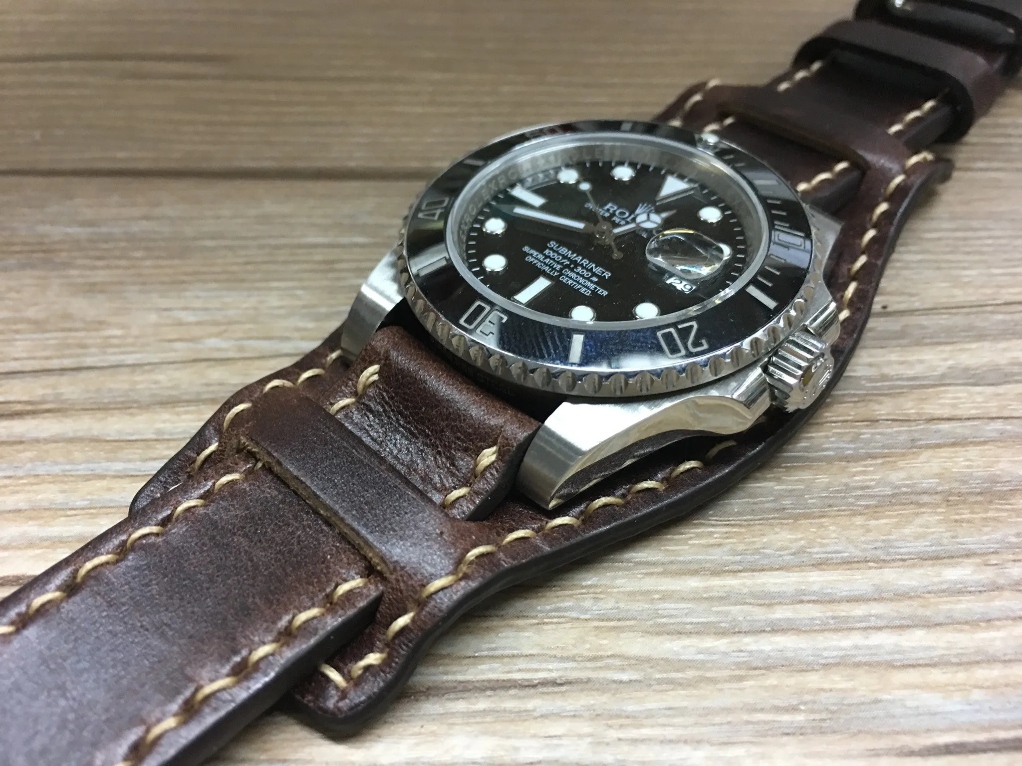 Mens Wristwatch Band, Dark Brown Leather Watch Straps 20mm, Leather Bund Straps 19mm, Dark Brown Watch Strap, 19mm Watch band, Omega