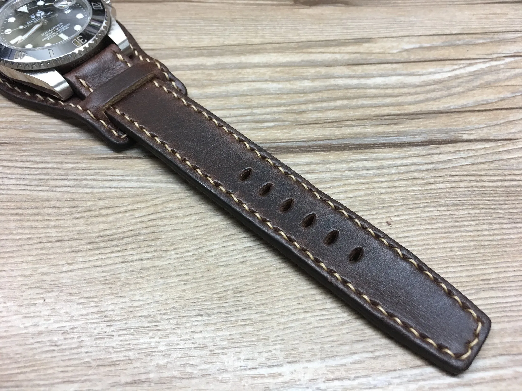 Mens Wristwatch Band, Dark Brown Leather Watch Straps 20mm, Leather Bund Straps 19mm, Dark Brown Watch Strap, 19mm Watch band, Omega