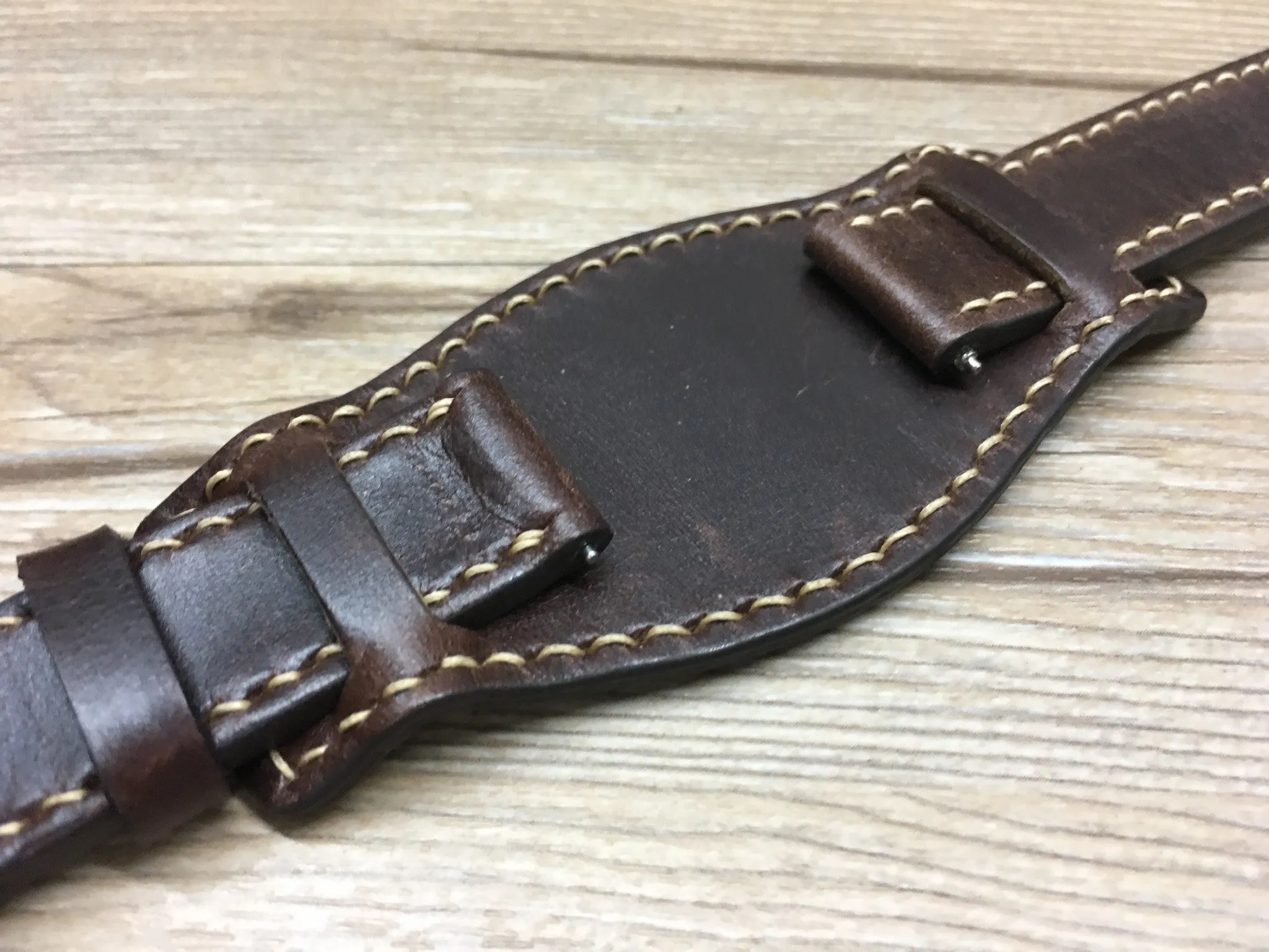 Mens Wristwatch Band, Dark Brown Leather Watch Straps 20mm, Leather Bund Straps 19mm, Dark Brown Watch Strap, 19mm Watch band, Omega