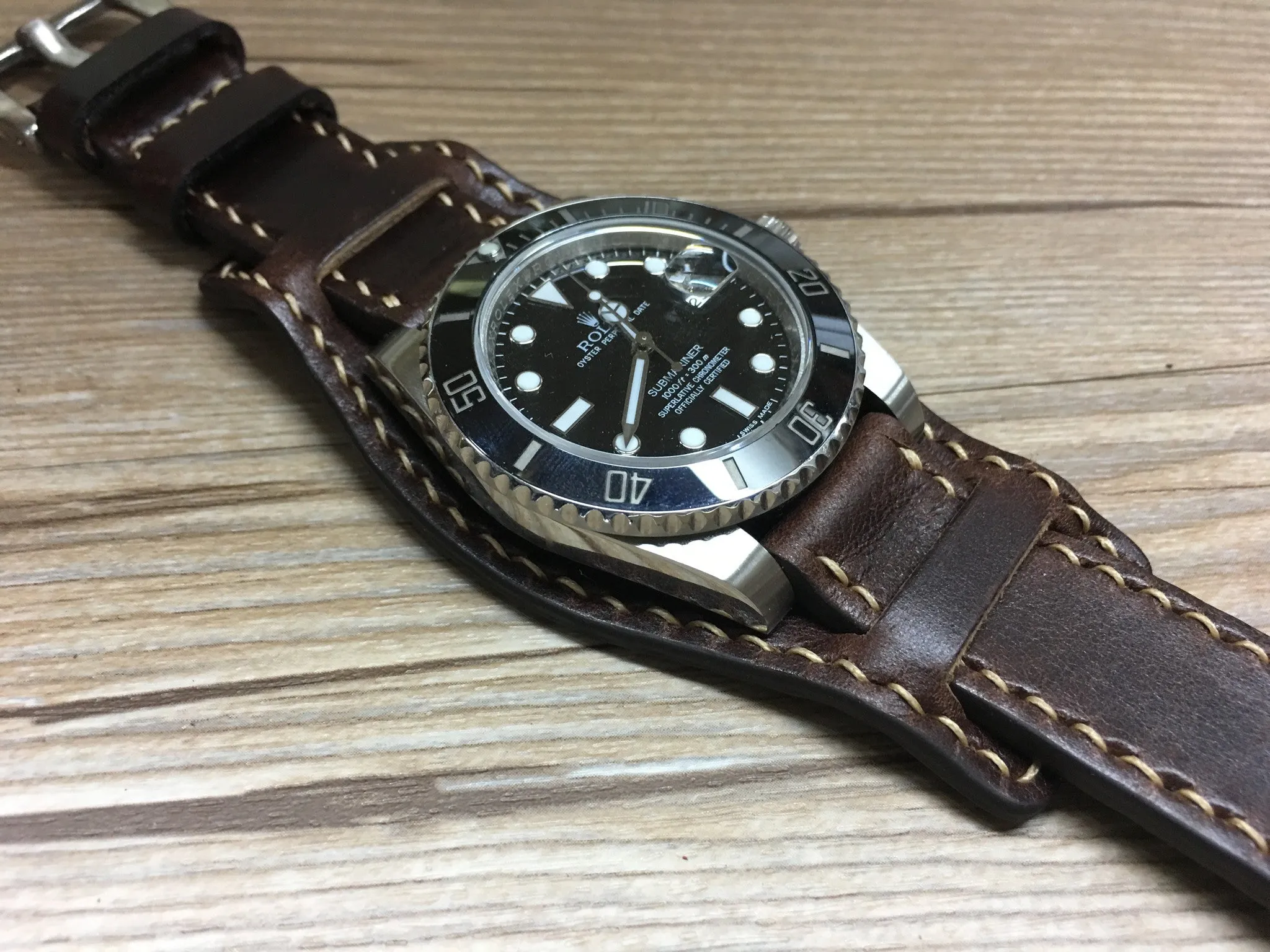 Mens Wristwatch Band, Dark Brown Leather Watch Straps 20mm, Leather Bund Straps 19mm, Dark Brown Watch Strap, 19mm Watch band, Omega