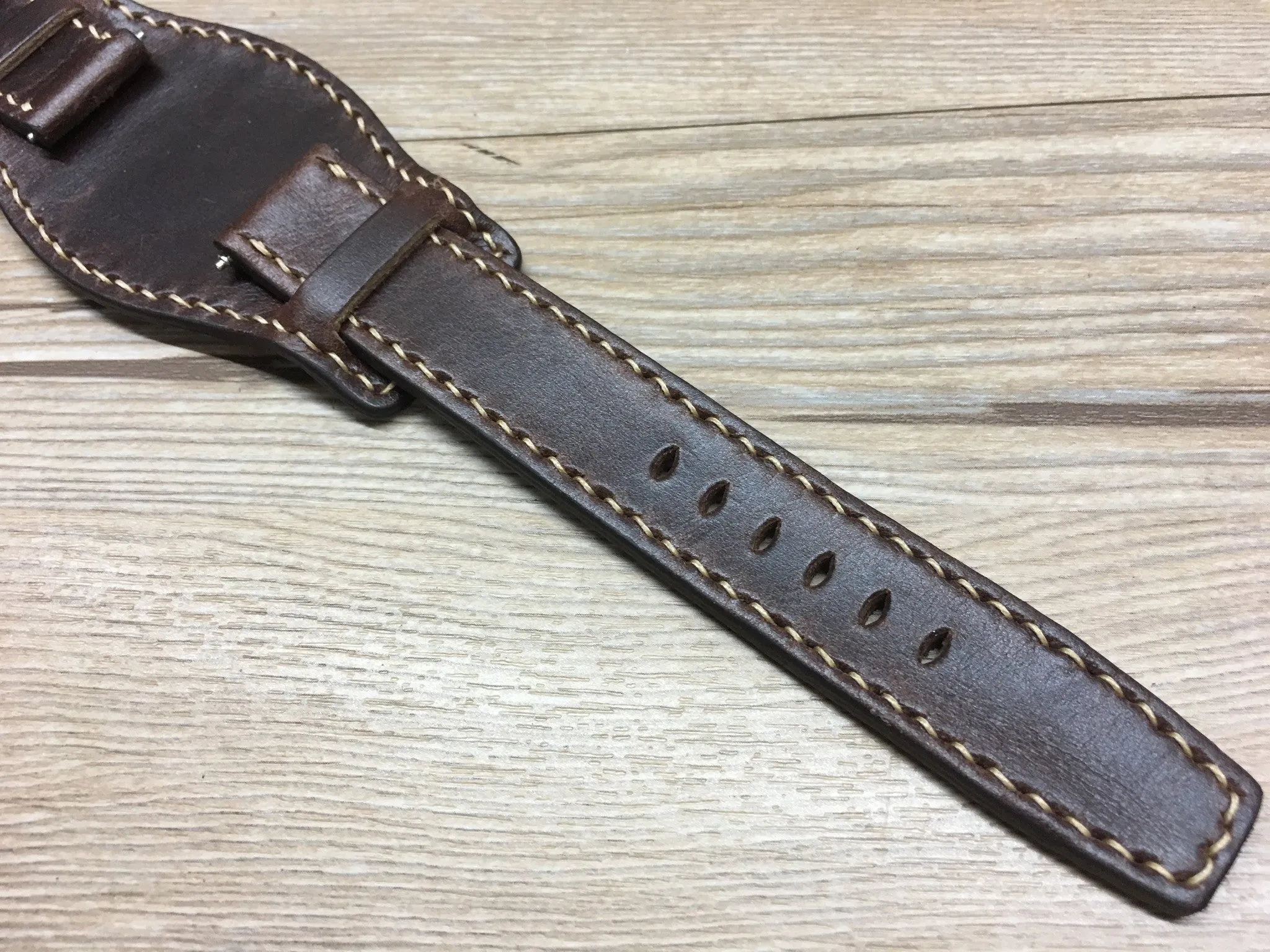 Mens Wristwatch Band, Dark Brown Leather Watch Straps 20mm, Leather Bund Straps 19mm, Dark Brown Watch Strap, 19mm Watch band, Omega