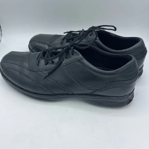 Mephisto Men's Black Leather Oxford Walking Shoe Size 12 Lace Up Air-jet