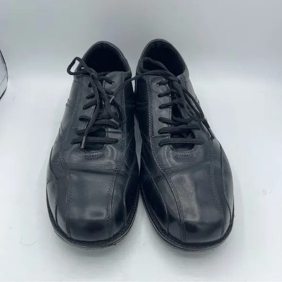 Mephisto Men's Black Leather Oxford Walking Shoe Size 12 Lace Up Air-jet