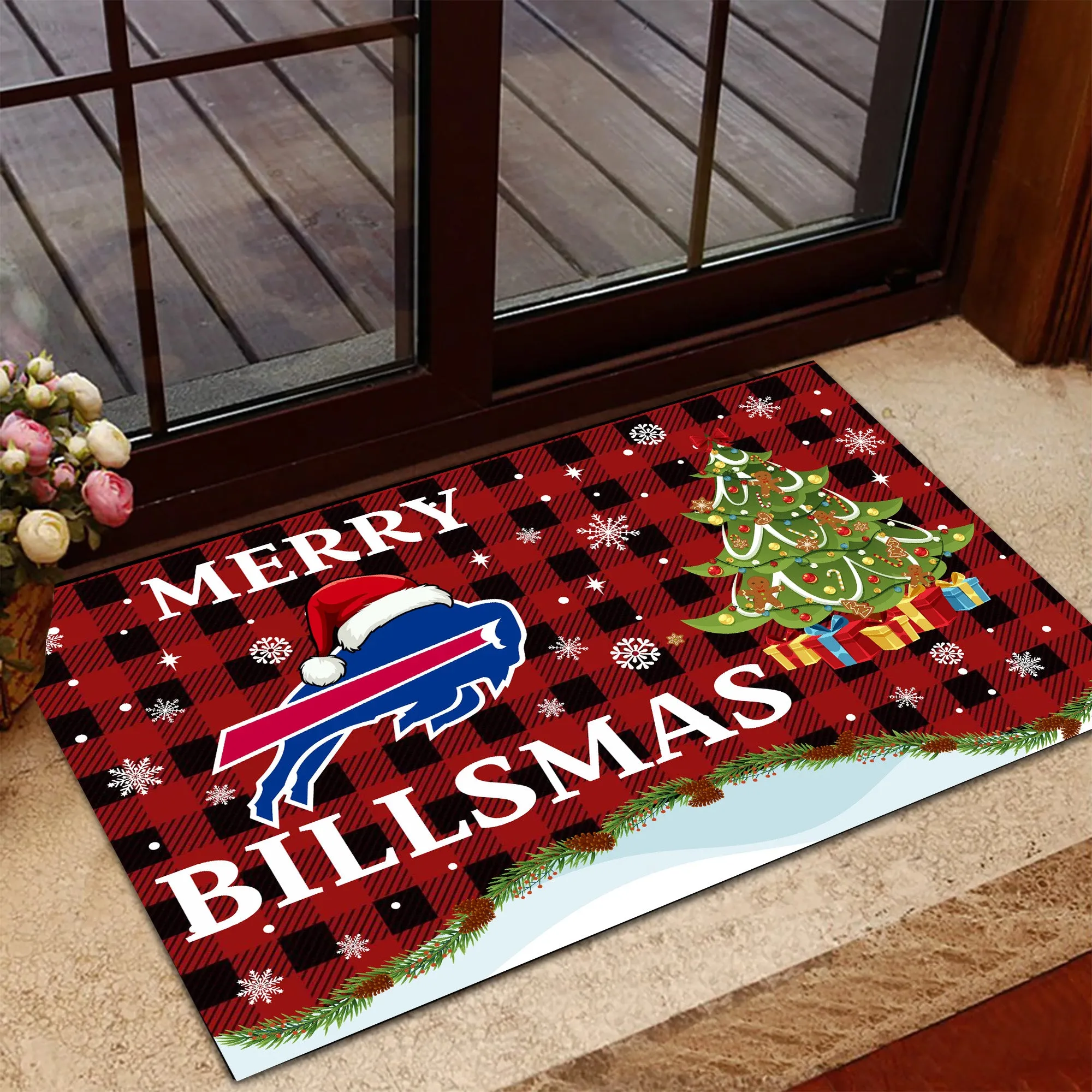 Merry Christmas Doormat - Anti Slip Indoor Doormat - BFLB