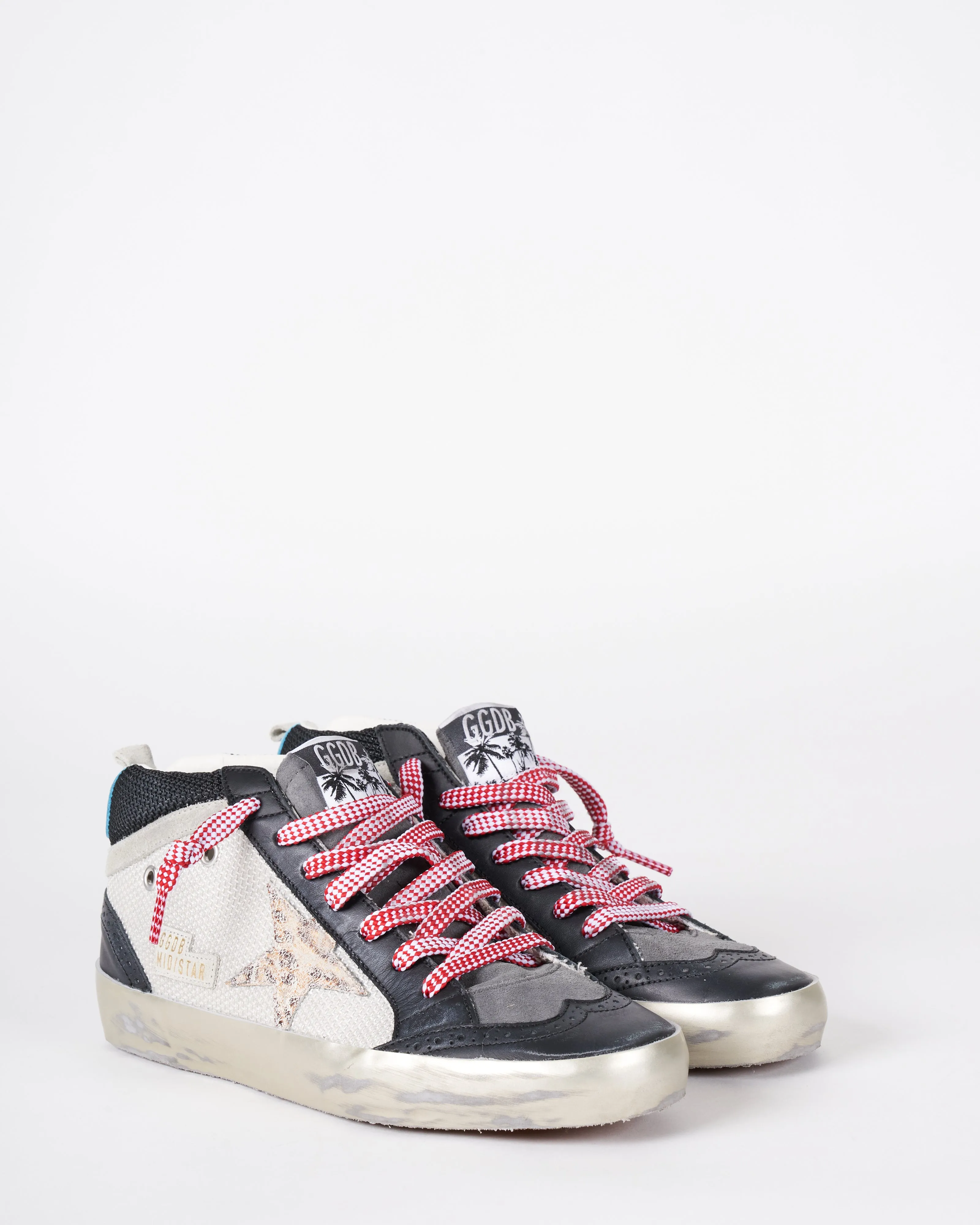 mid star net upper leopard suede star- silver/black/beige light brown black/light blue