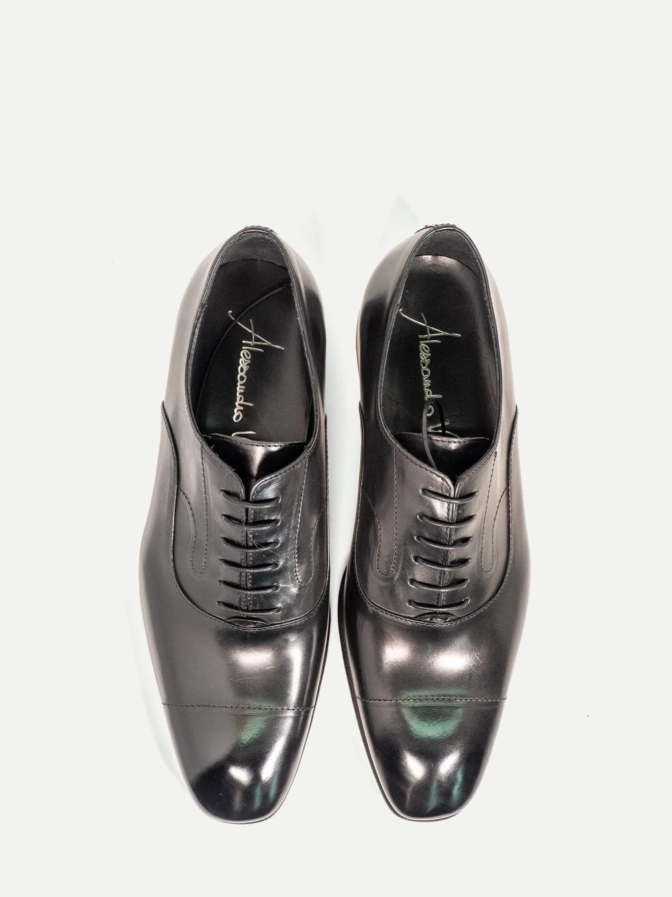 MILANO OXFORD IN BLACK CALFSKIN
