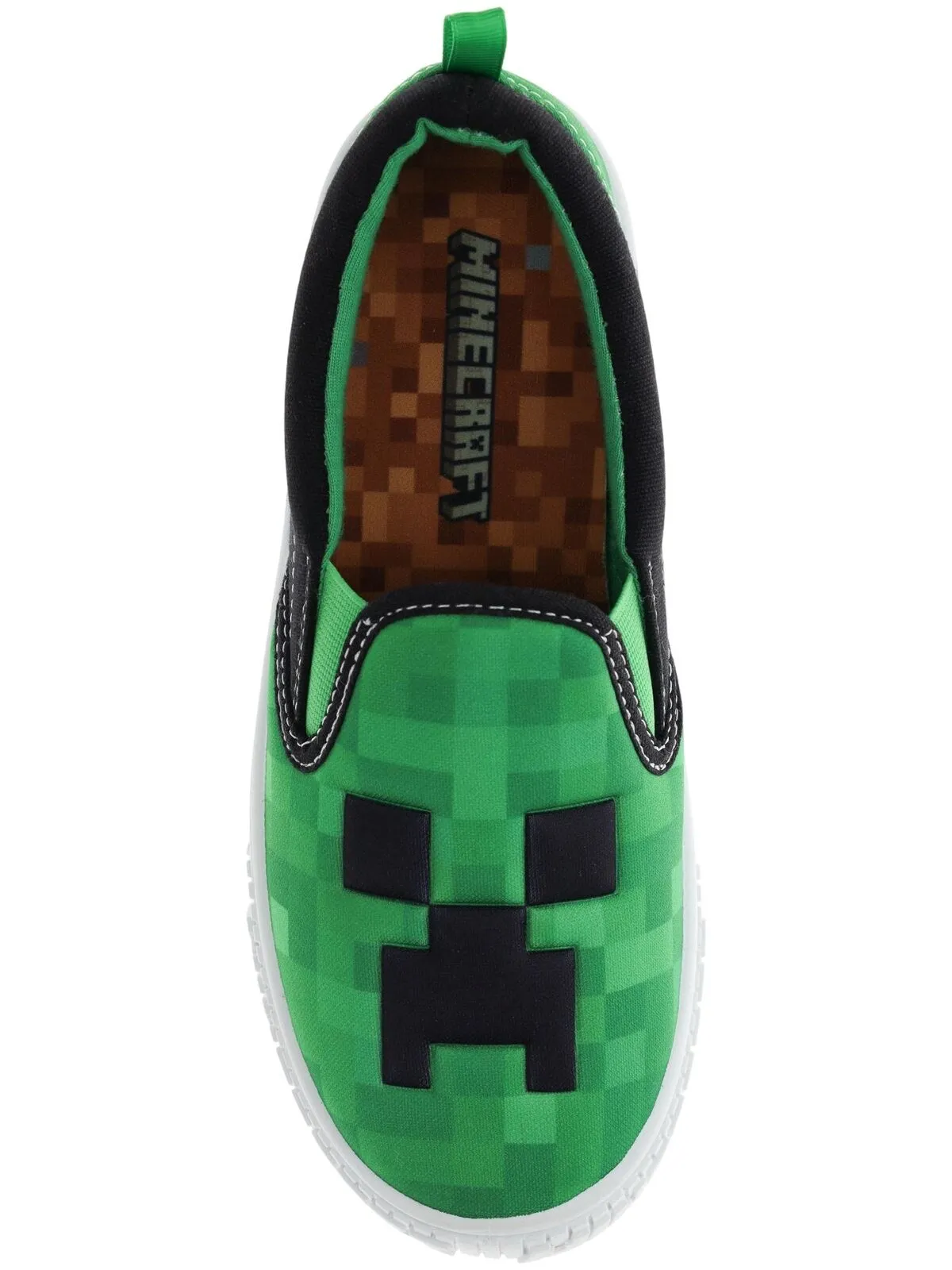Minecraft Boys Creeper Slip-On Shoes 167594f44eea2f Green 2