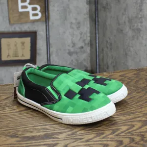 Minecraft Boys Creeper Slip-On Shoes 167594f44eea2f Green 2
