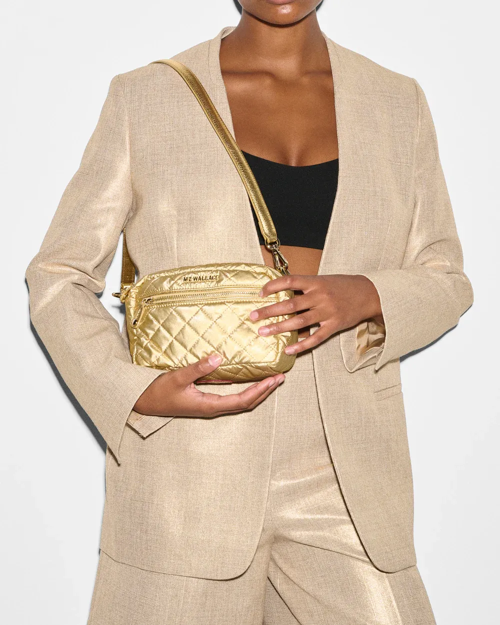 Mini Crosby | Light Gold Pearl Metallic