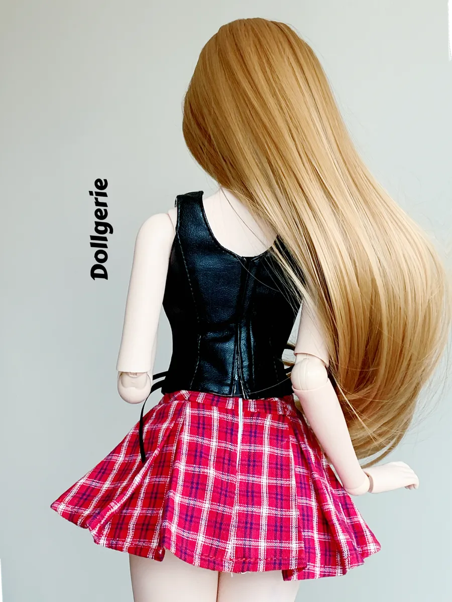 Mini Pleated Red Skirt for SmartDoll & DD