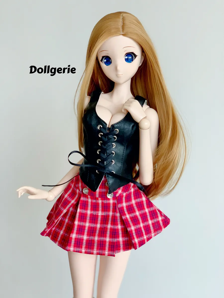 Mini Pleated Red Skirt for SmartDoll & DD