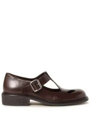 Miu Miu 30mm leather T-bar shoes