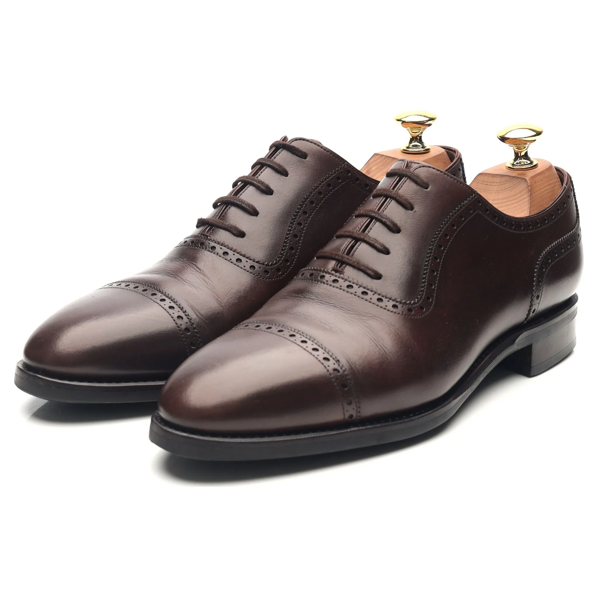 'MTO Artista' Dark Brown Leather Oxford Semi Brogue UK 7 F