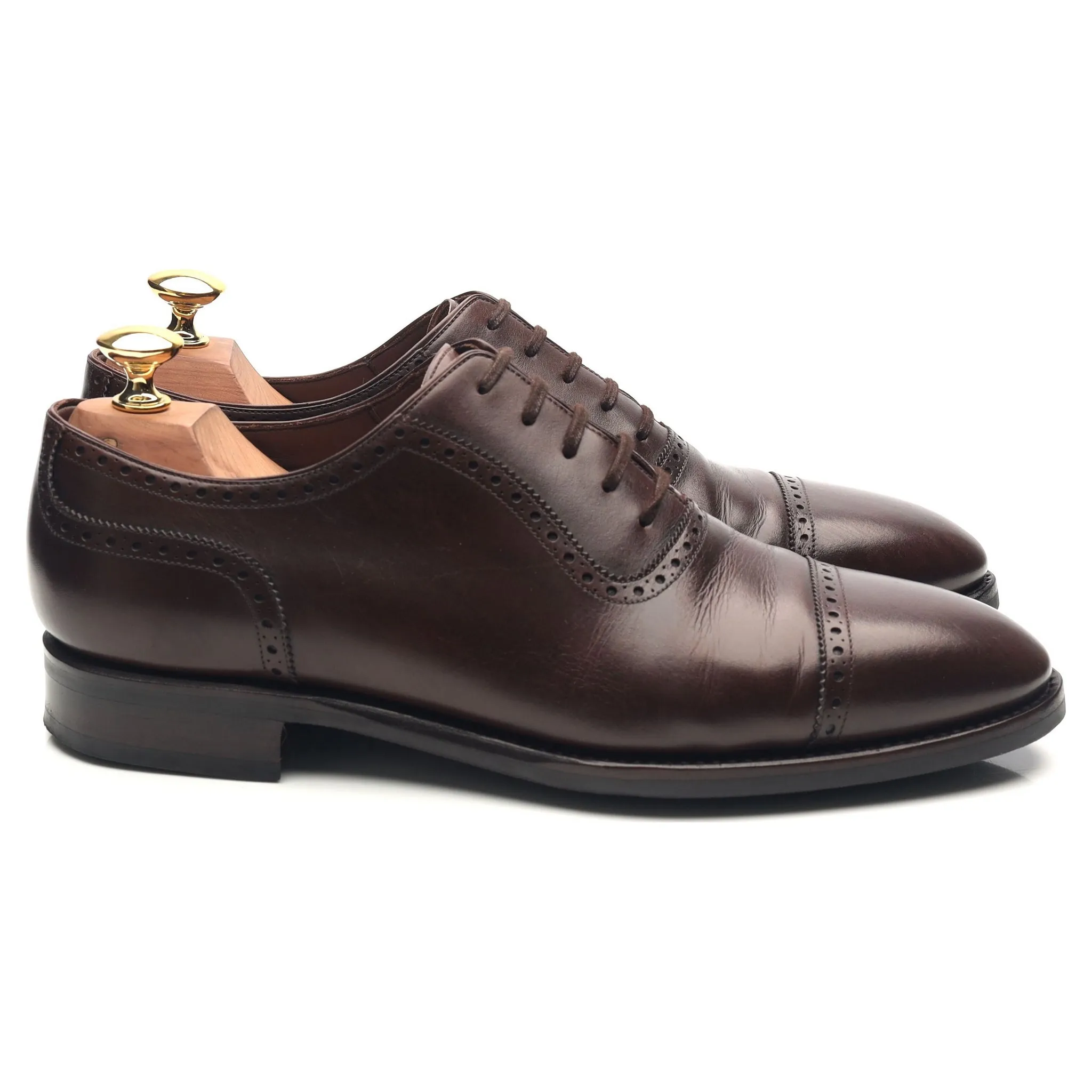 'MTO Artista' Dark Brown Leather Oxford Semi Brogue UK 7 F