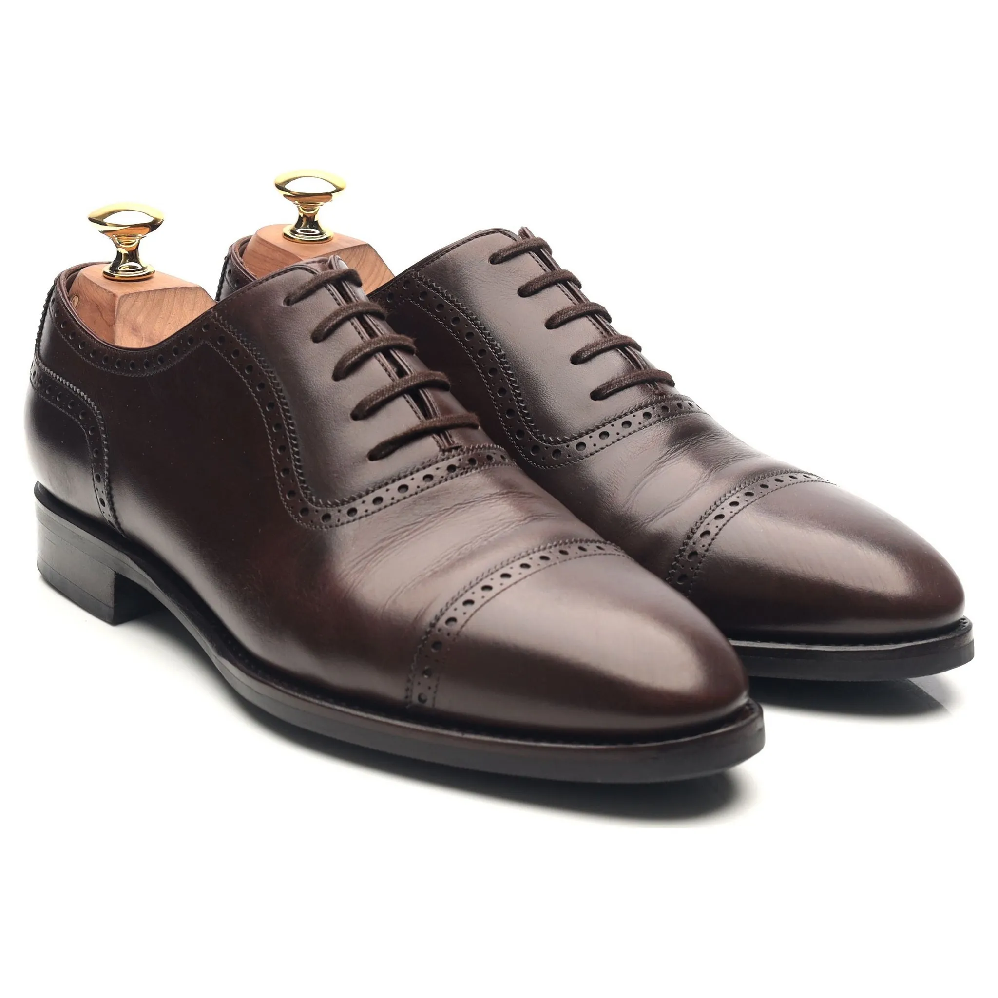 'MTO Artista' Dark Brown Leather Oxford Semi Brogue UK 7 F