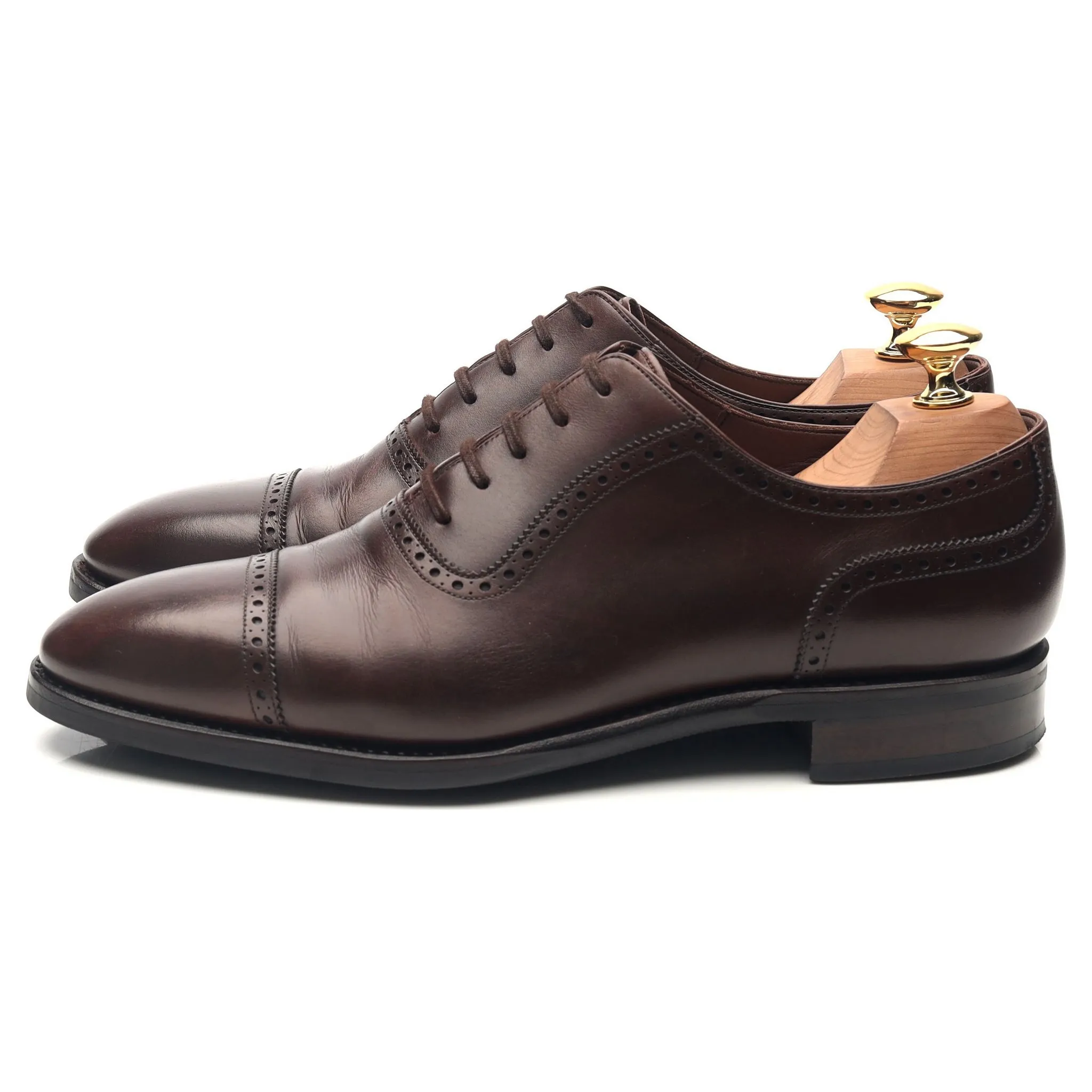 'MTO Artista' Dark Brown Leather Oxford Semi Brogue UK 7 F