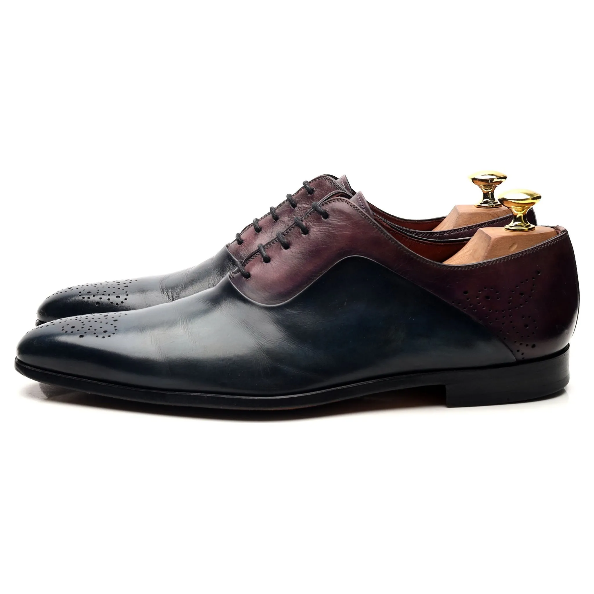 Neiman Marcus Navy Blue Leather Oxford UK 7.5 US 8.5