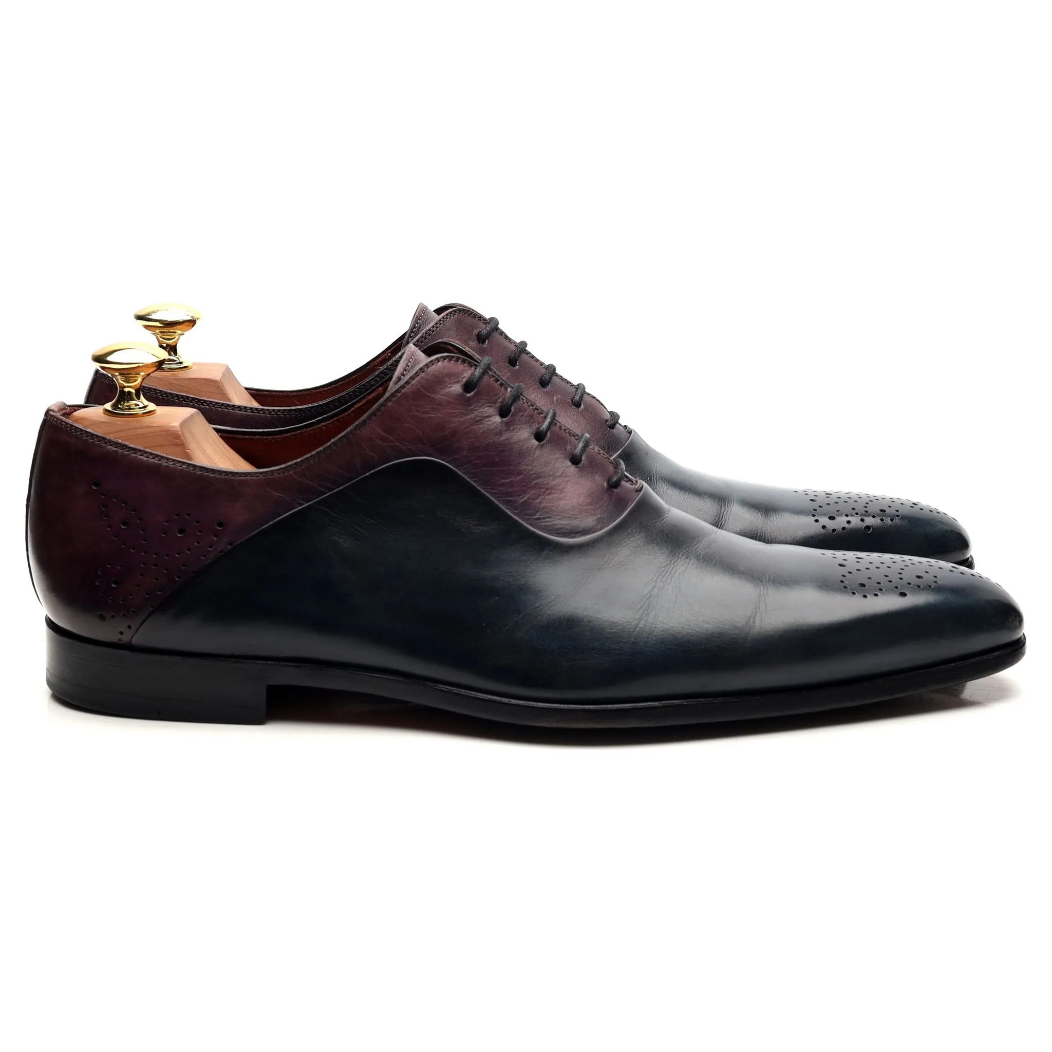 Neiman Marcus Navy Blue Leather Oxford UK 7.5 US 8.5