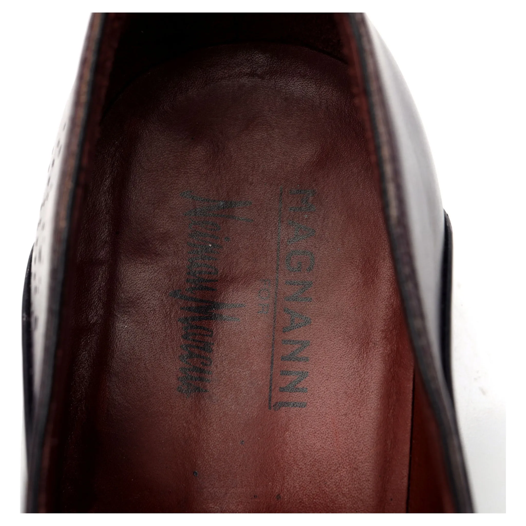 Neiman Marcus Navy Blue Leather Oxford UK 7.5 US 8.5