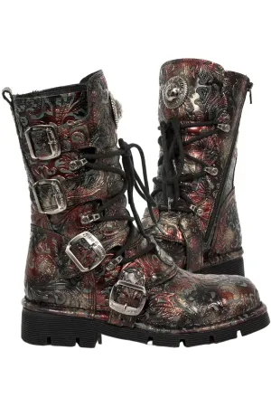 New Rock Red Boots M.1473-S42