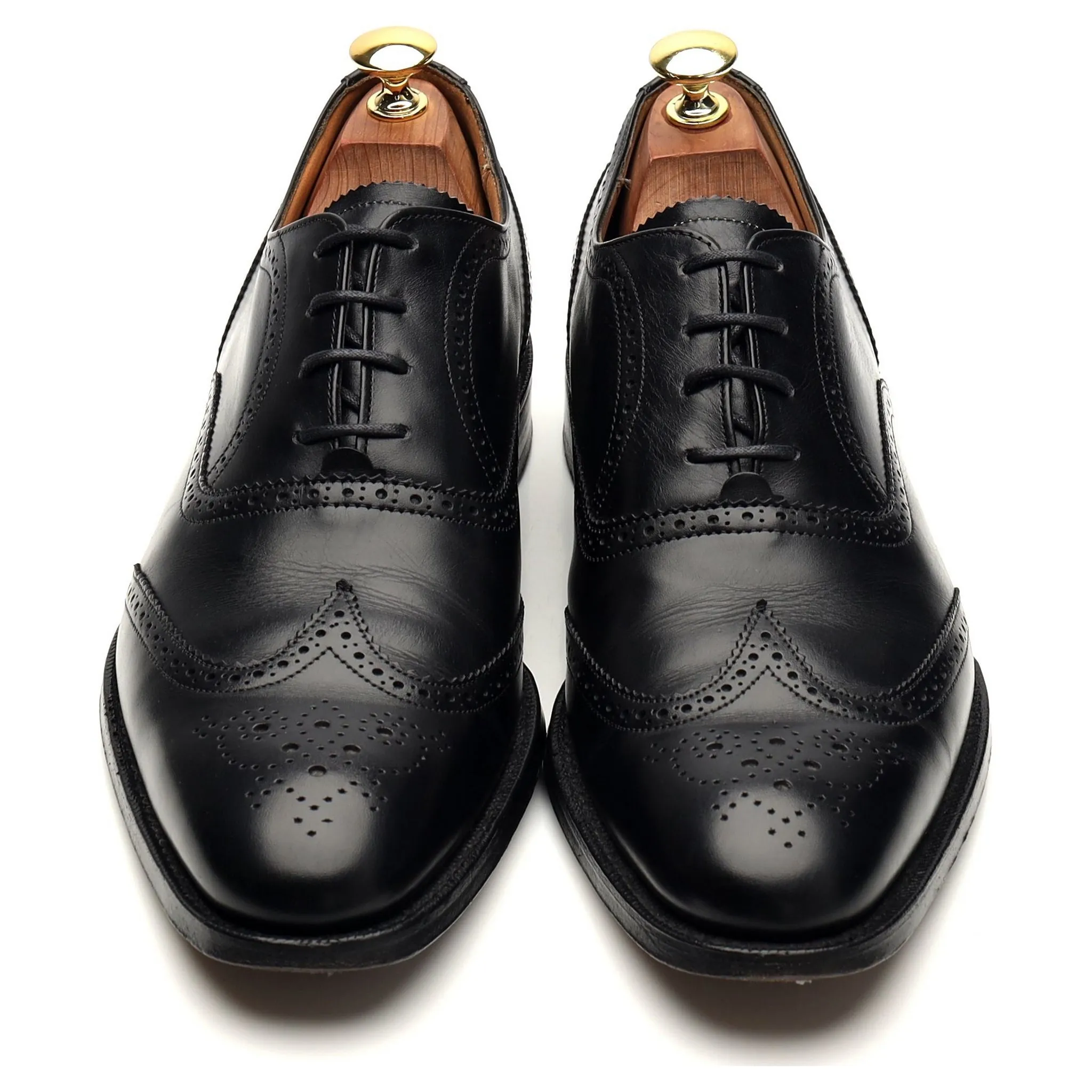 'Newbury' Black Leather Oxford Brogues UK 8.5 F