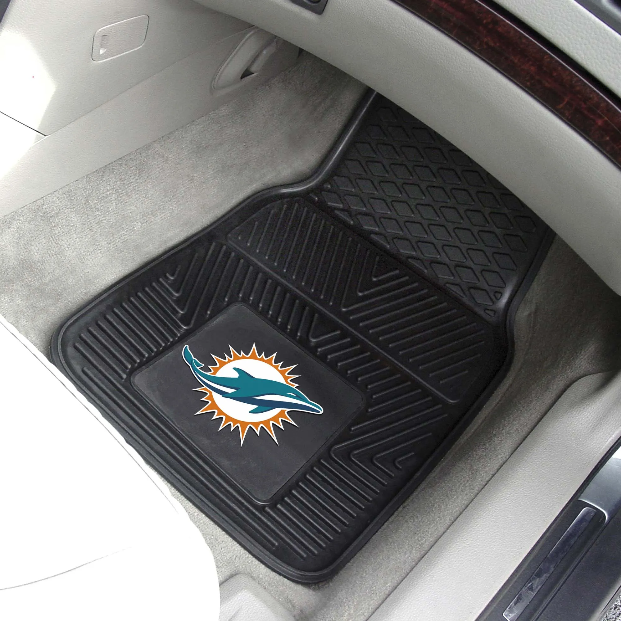 NFL - Miami Dolphins 2-pc Vinyl Car Mat Set