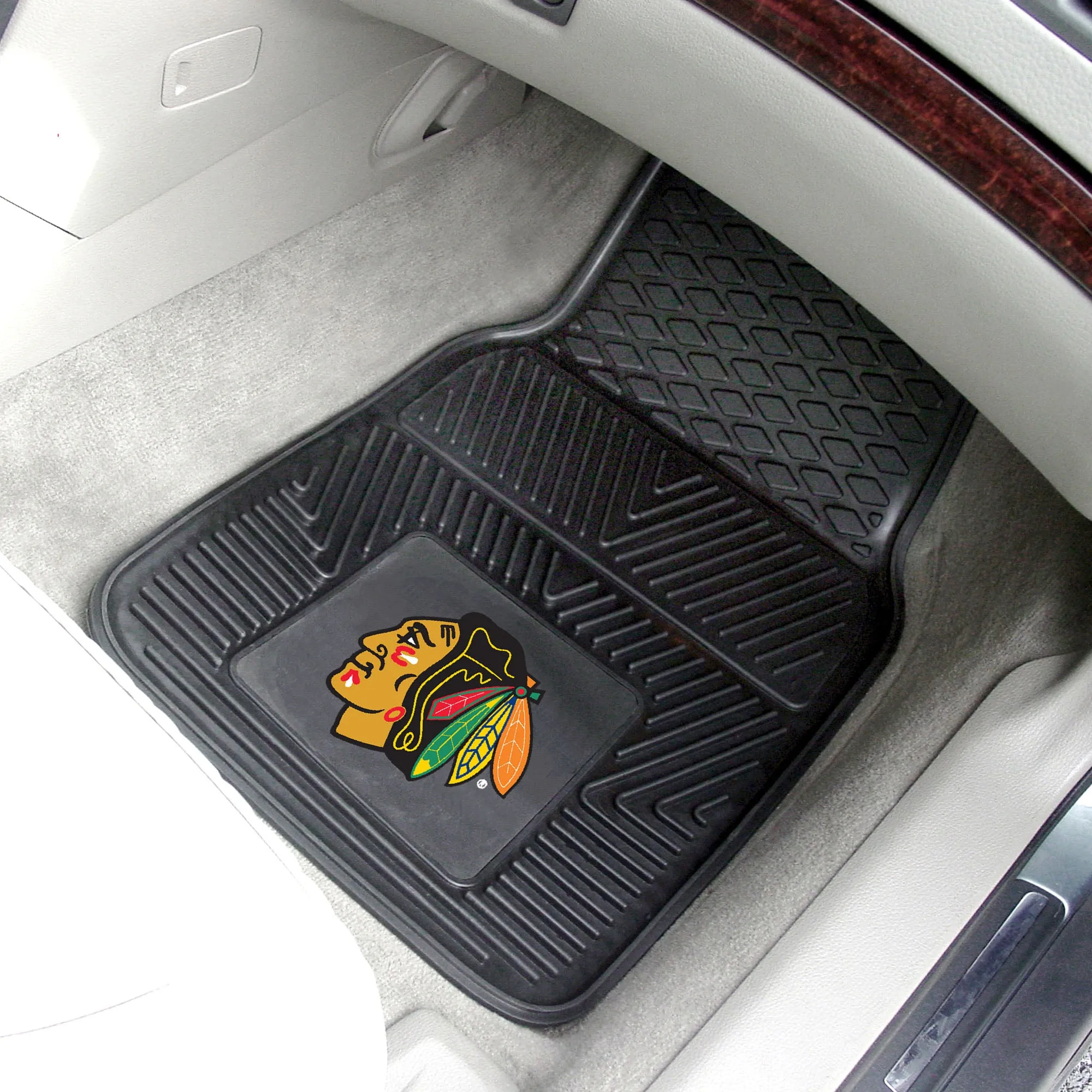 NHL - Chicago Blackhawks 2-pc Vinyl Car Mat Set