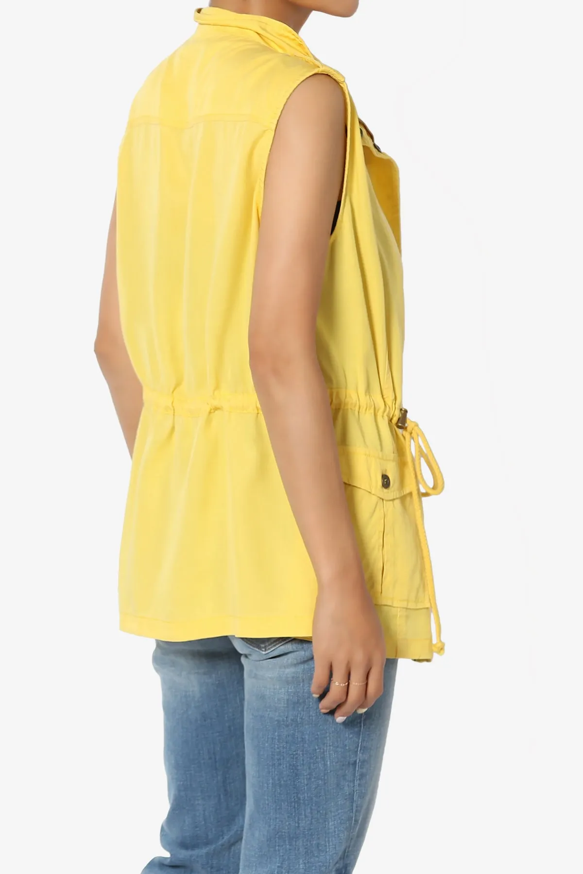 Noah Sleeveless Tencel Utility Jacket