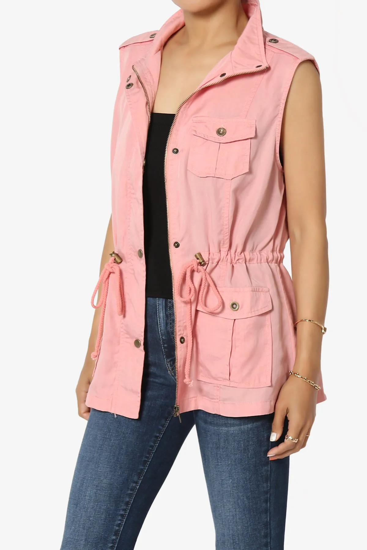 Noah Sleeveless Tencel Utility Jacket