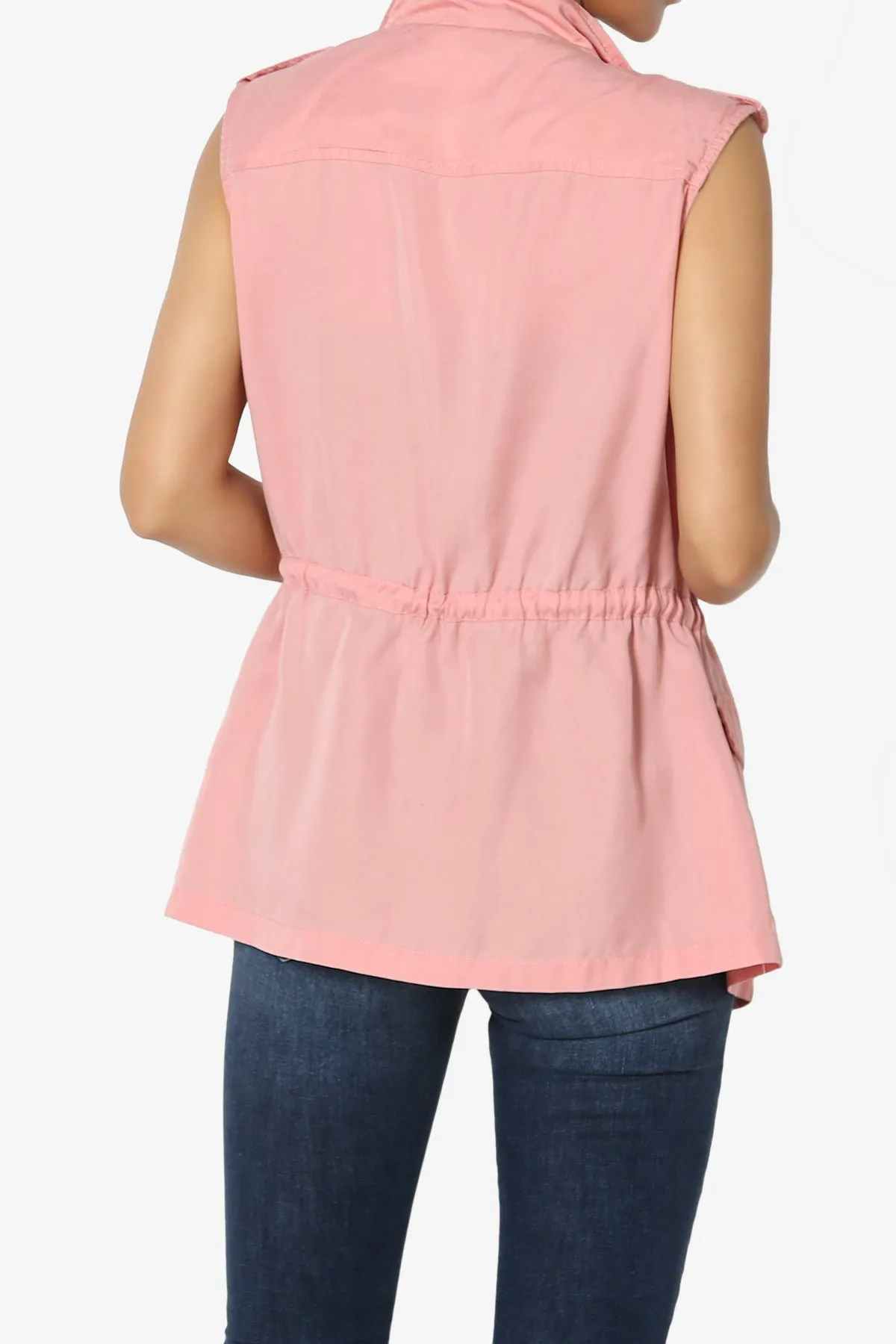 Noah Sleeveless Tencel Utility Jacket