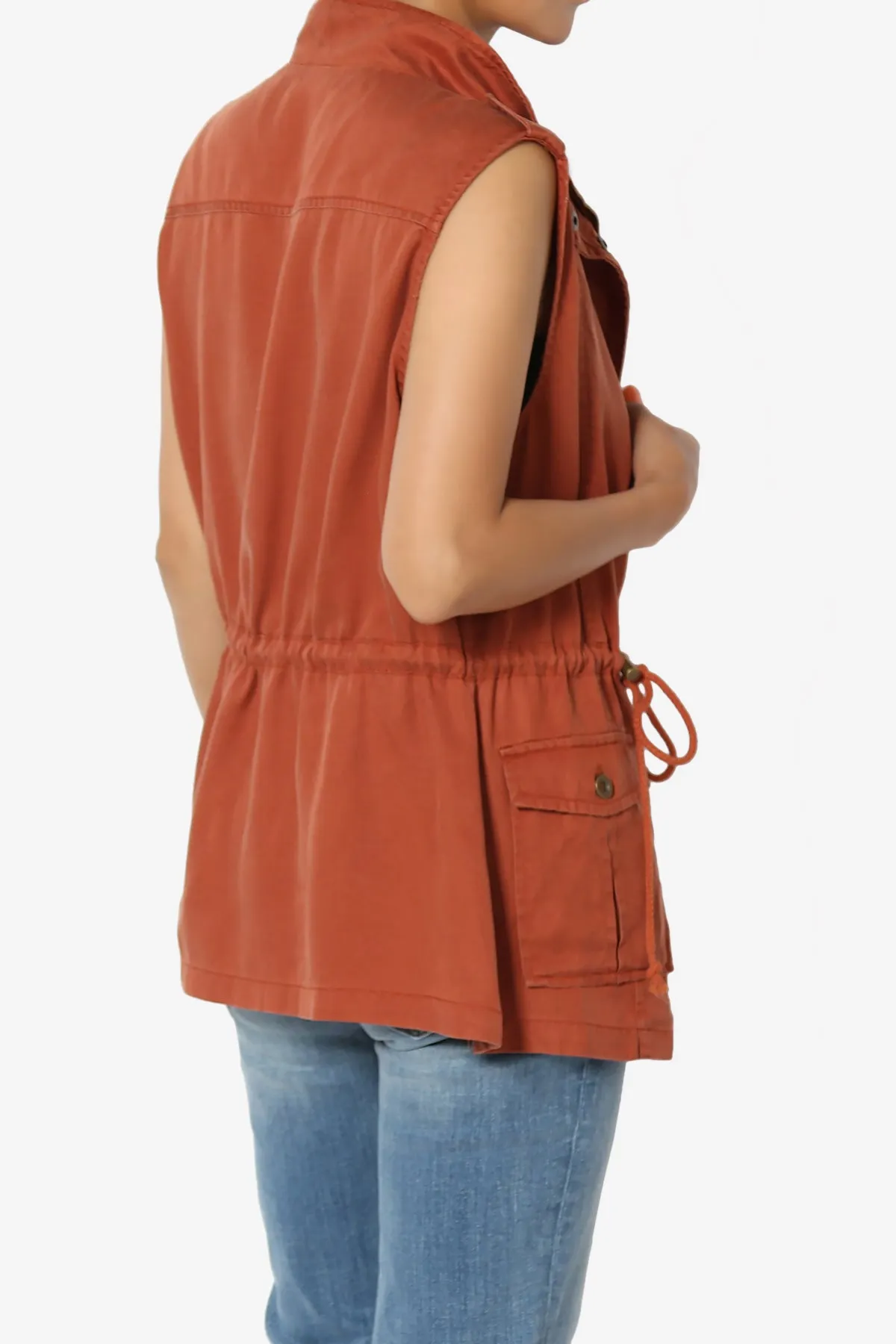 Noah Sleeveless Tencel Utility Jacket