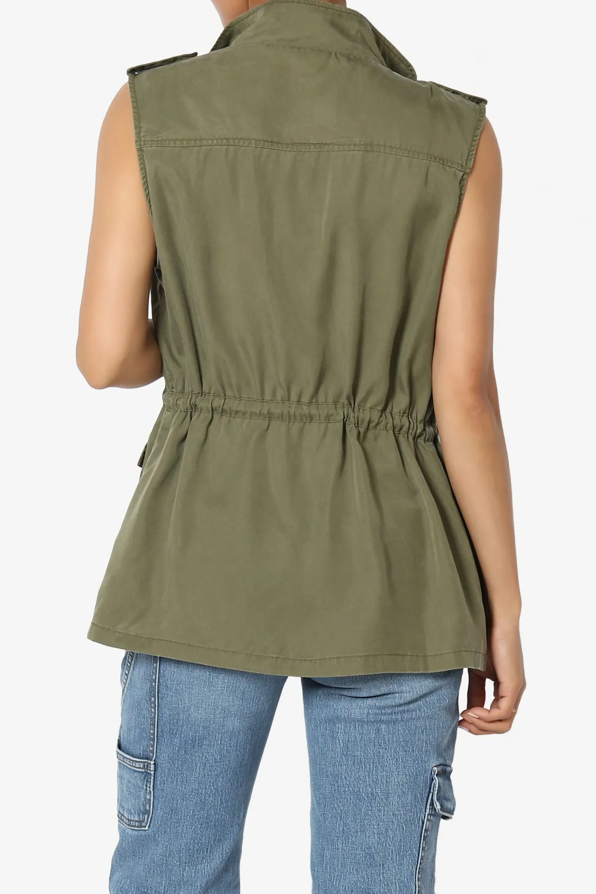Noah Sleeveless Tencel Utility Jacket